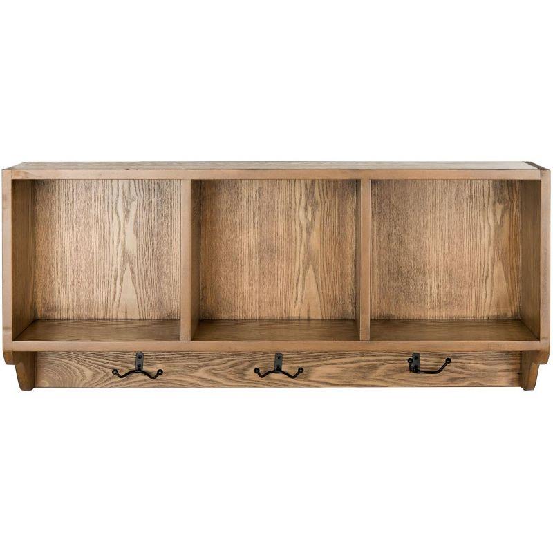 Alice Medium Oak Wall Shelf with Storage Compartments