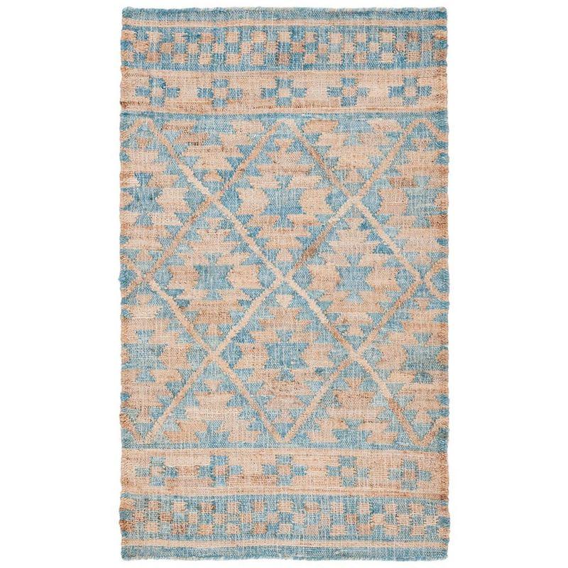 Kilim KLM757 Hand Woven Area Rug - Blue/Natural - 3'x5' - Safavieh.