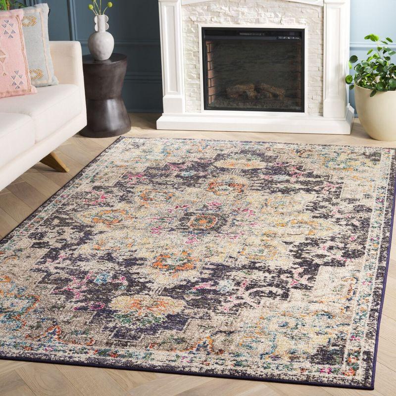 Madison MAD473 Power Loomed Indoor Area Rug - Black/Gold - 6'x9' - Safavieh