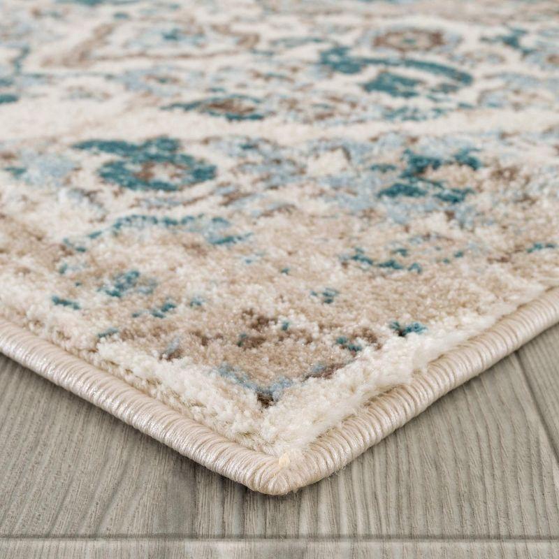 Luxe Weavers Victoria Collection Cream 2x3 Floral Area Rug