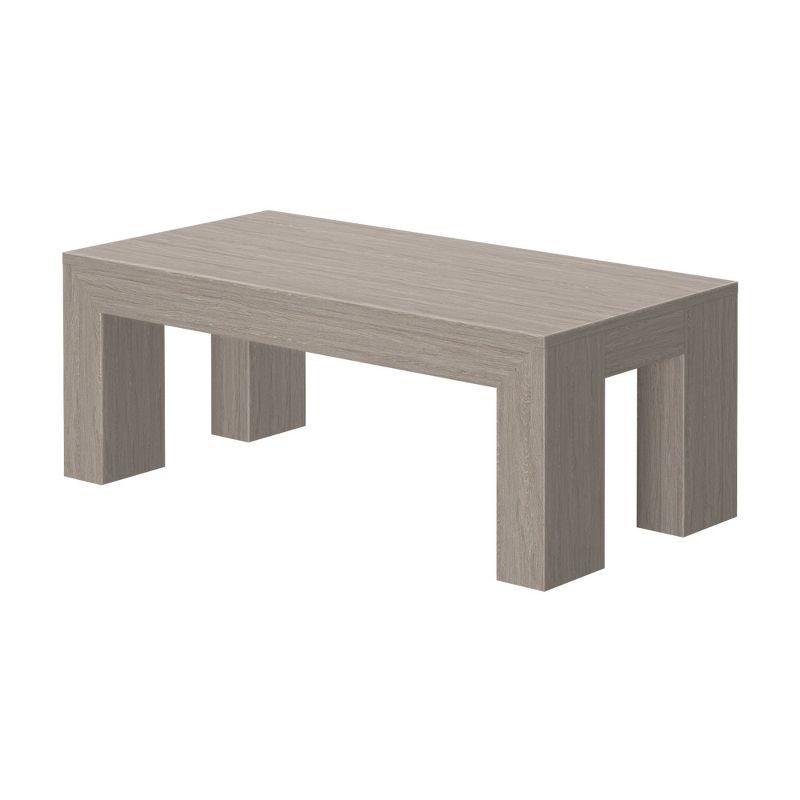 Plank+Beam Modern Rectangular Coffee Table, 40" Coffee Table for Living Room