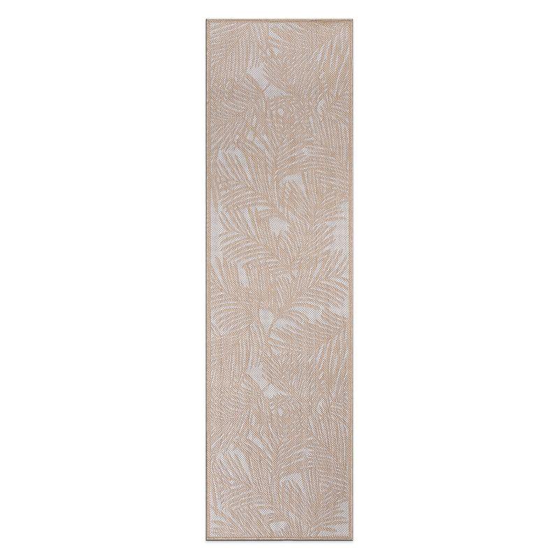World Rug Gallery Contemporary Palm Leaf Textured Flat Weave Indoor/Outdoor Area Rug - NATURAL 2'x7'