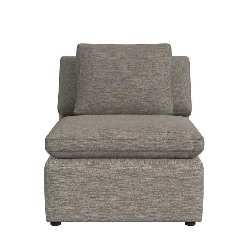 Cortney's Collection York Modular Armless Chair, Urban Steel Taupe