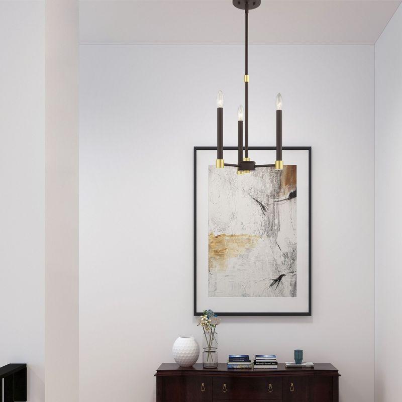 Livex Lighting Karlstad 3 - Light Chandelier in  Bronze/Satin Brass