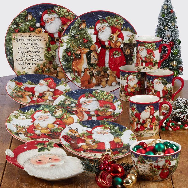 16oz 4pk Earthenware Magic of Christmas Santa Mugs - Certified International