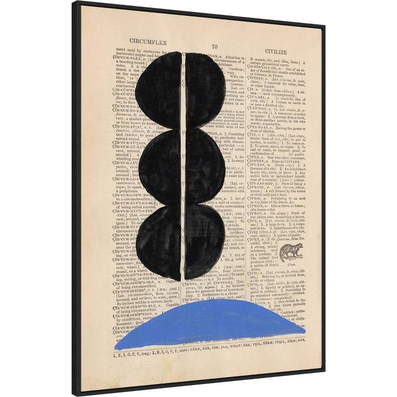 32" x 42" Modern Definition II by W. Stramel Framed Canvas Wall Art Print - Amanti Art: Abstract Lithograph, Vertical Layout