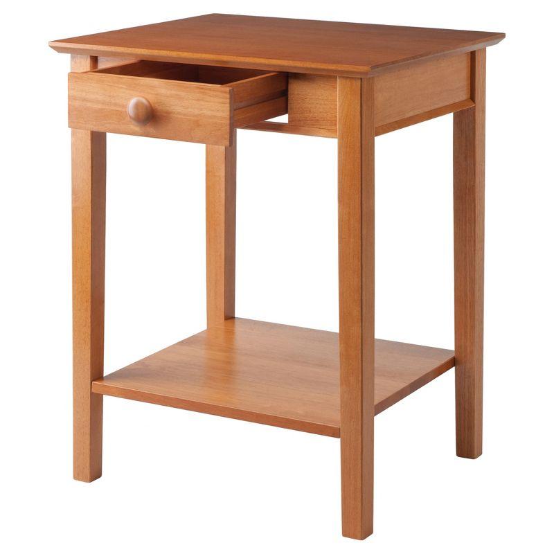 Winsome Studio End / Printer Table Honey: Wood Composite Stand with Drawer, Living Room Accent