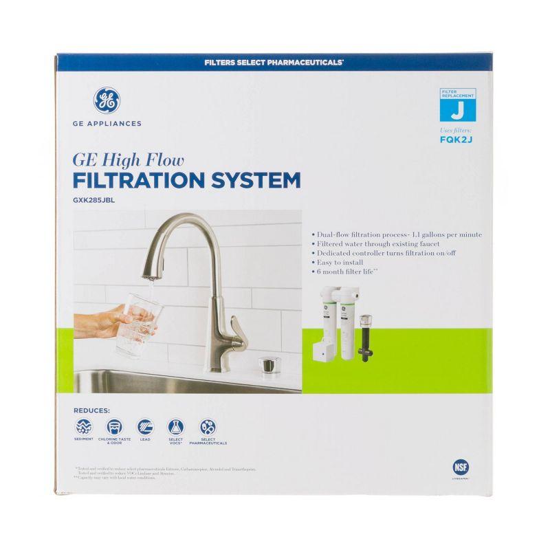 GE Under Sink Dual Stage Filtration: GE Appliances Water Filtration System, Filters Chlorine, Lead, Mercury, 1-Year Warranty