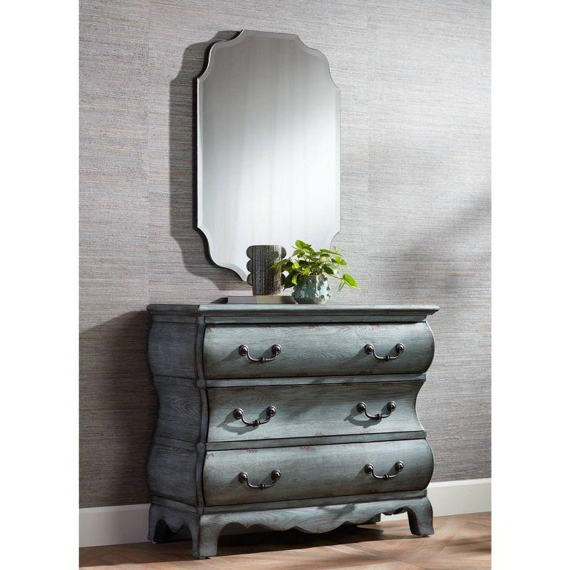 Noble Park Vita Oval Vanity Wall Mirror Rustic Industrial Beveled Distressed Bronze 23 1/2" Wide for Bathroom Bedroom Living Room Home Office Entryway