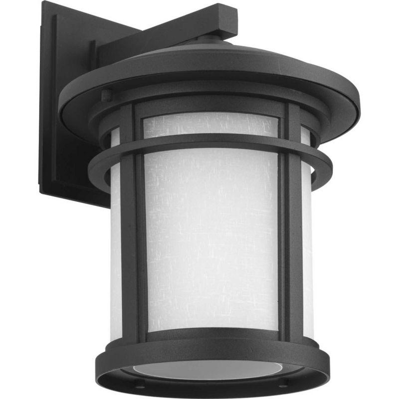 Black Aluminum Dimmable Outdoor Wall Lantern Sconce