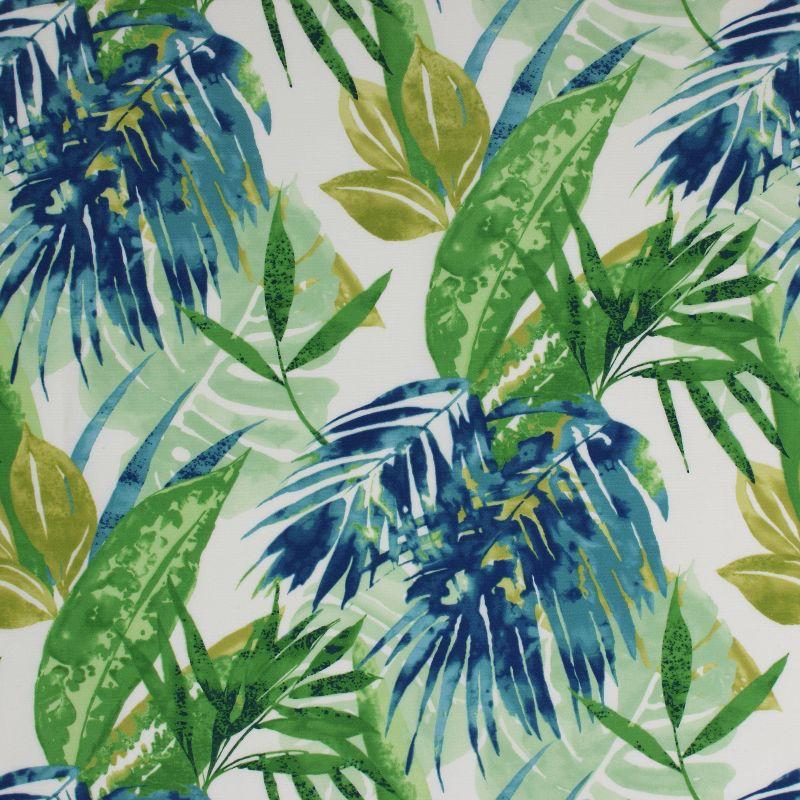 20"x20"x3" Soleil 2pc Indoor/Outdoor Squared Corners Seat Cushion Blue/Green - Pillow Perfect: Weather-Resistant, Fade-Resistant