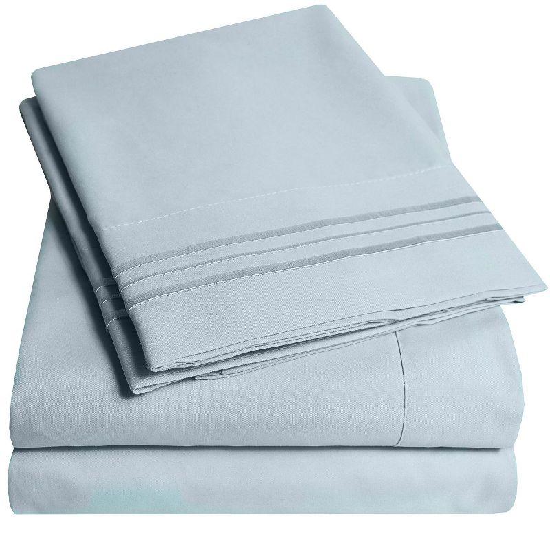 Sweet Home Collection Luxurious Classic Soft Solid 1800 Series Microfiber Sheet Set, Various Colors and Sizes