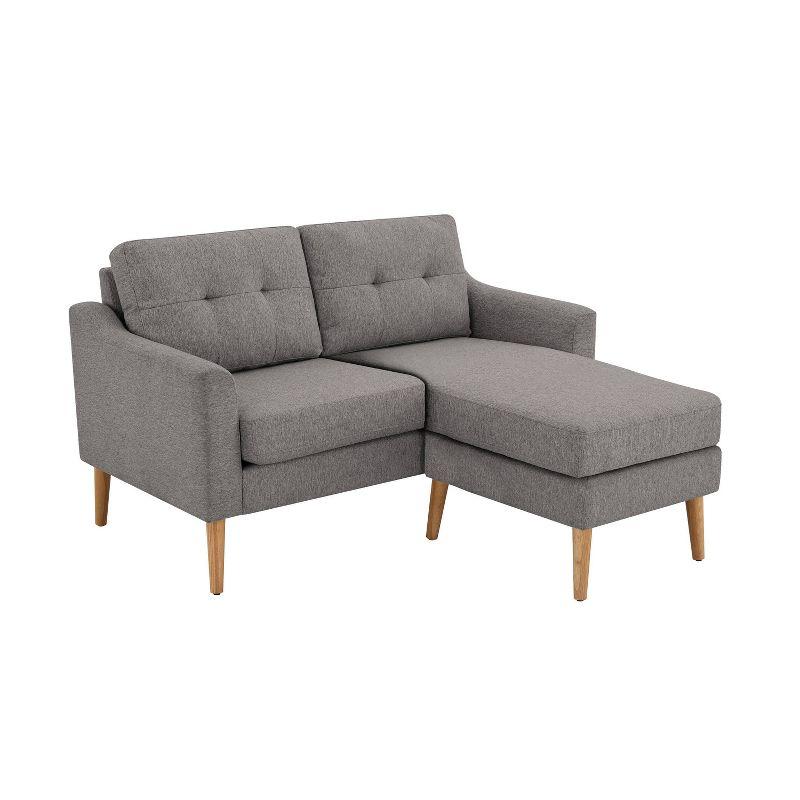 Serta Bellamy 2 in 1 Convertible Loveseat Chaise and Ottoman