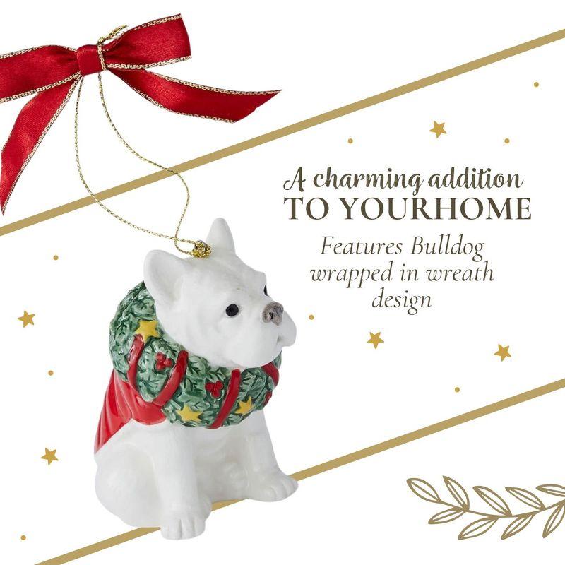 Spode Christmas Tree French Bulldog Ornament, Festive Tree Decoration, Beautiful Seasonal Accent & Classic Home Holiday Décor