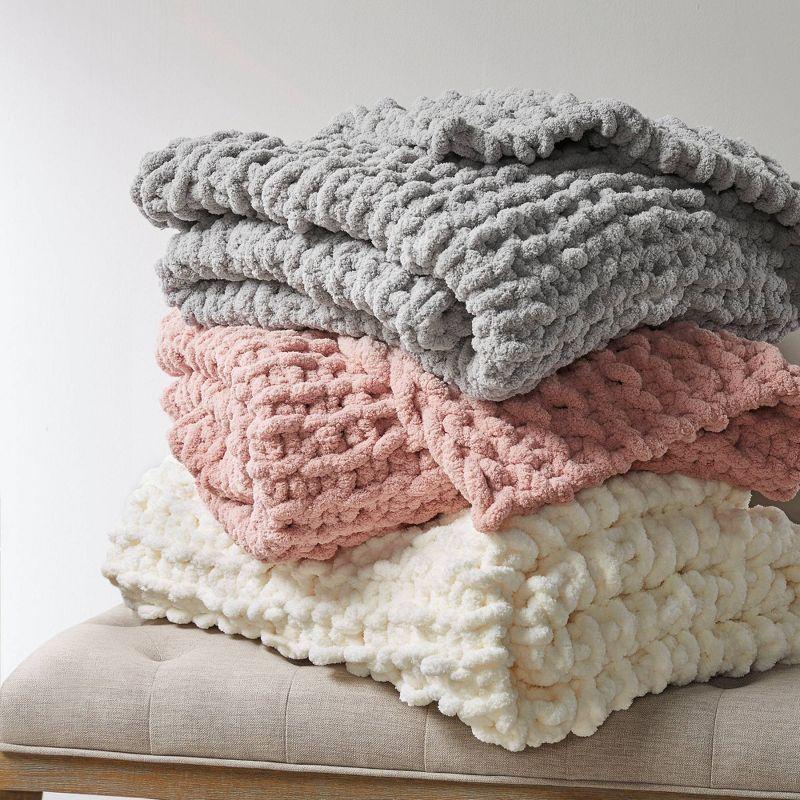 Madison Park Chenille Chunky Knit Throw