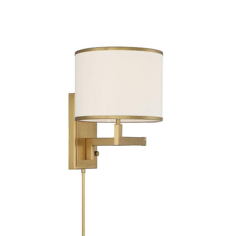 Crystorama Lighting Madison 1 - Light Swing Arm Lamp in  Aged Brass