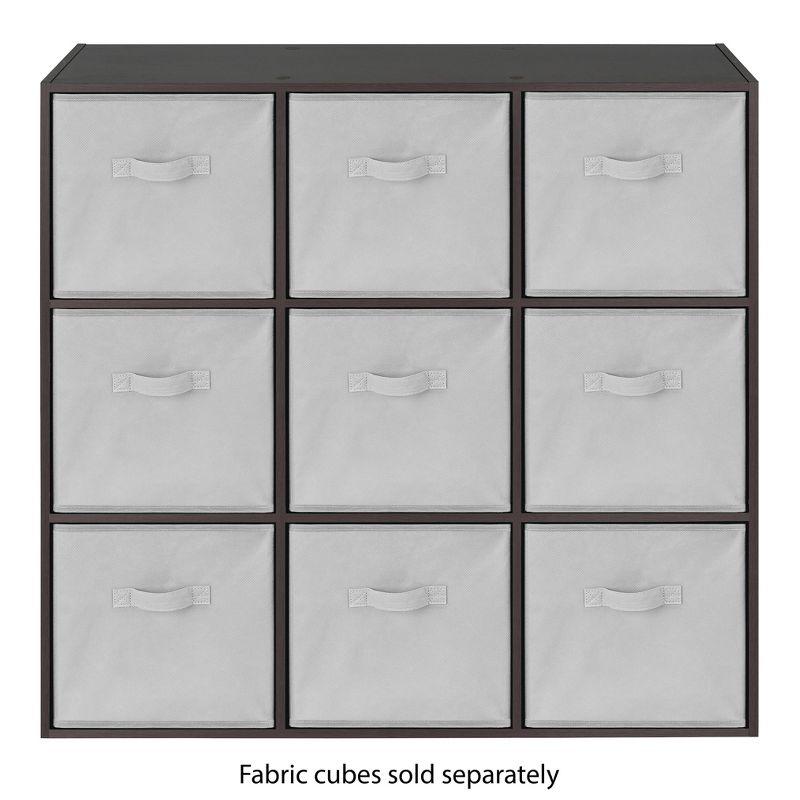 Espresso Stackable 9-Cube Organizer for Versatile Storage