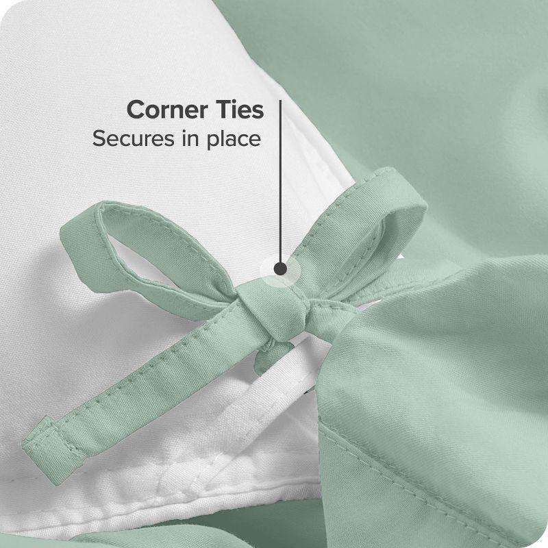 100% Organic Cotton Percale Full/Queen Duvet Cover and Sham Set Willow by Bare Home