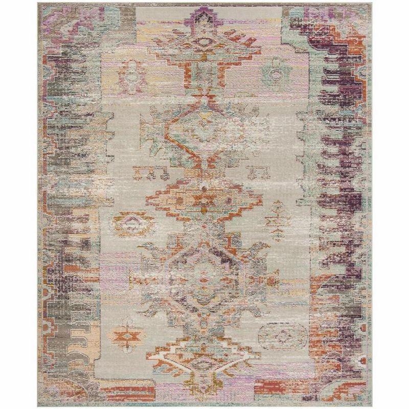 Crystal CRS517 Power Loomed Area Rug - Light Grey/Purple - 8'x10' - Safavieh.