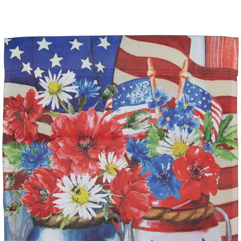 Northlight Floral Bouquet Outdoor Americana Garden Flag 18" x 12.5"