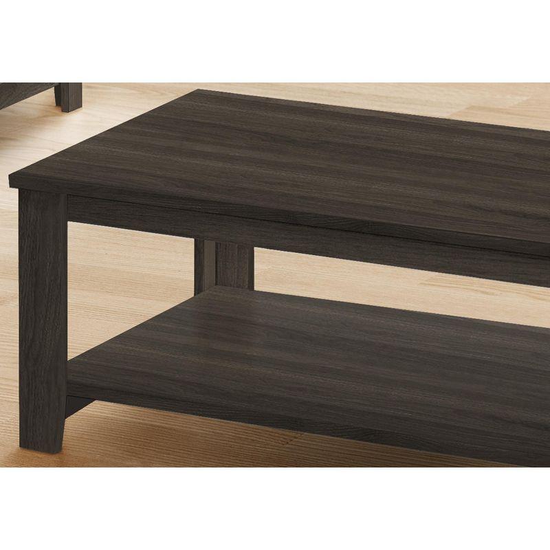 Monarch Specialties Table Set 3Pcs Set Coffee End Side Accent Living Room Laminate Brown Transitional