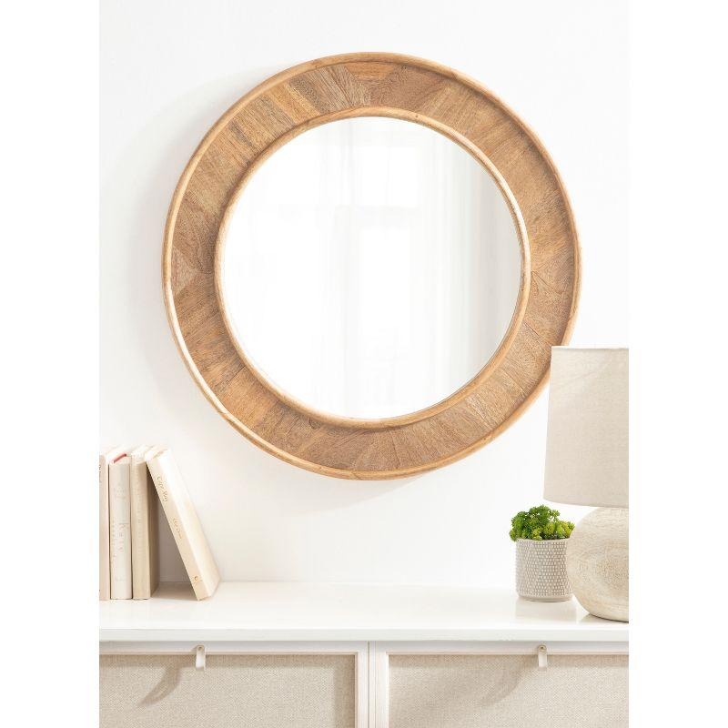 28"x28" Yahna Round Wall Mirror - Kate & Laurel All Things Decor