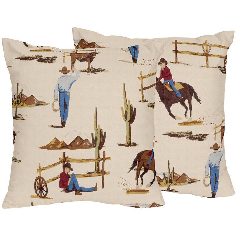 Wild West Cowboy Decorative Throw Pillow (Set of 2) (Set of 2)