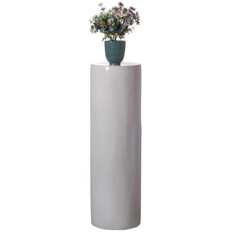 Uniquewise Fiberglass Pillar Column Flower Stand -Photography Props - Cylinder Shape Versatile Pedestal for Wedding, Living Room Décor