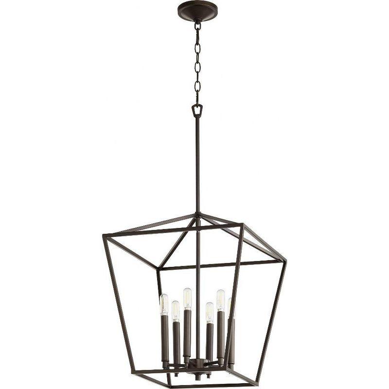 Quorum Lighting Gabriel 6-Light Entry Pendant, Oiled Bronze, 17W x 21H