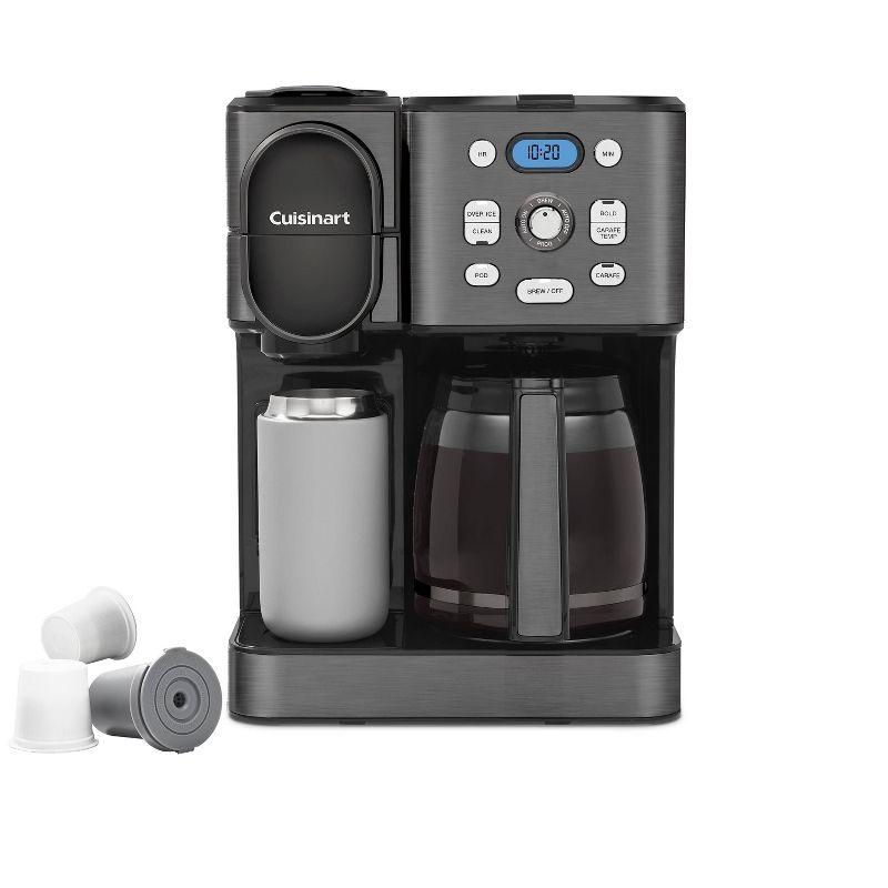 Cuisinart Coffee Center 2-in-1 Coffeemaker, 12-Cup Glass Carafe, Automatic Hot & Iced Coffee Maker, Single Server Brewer