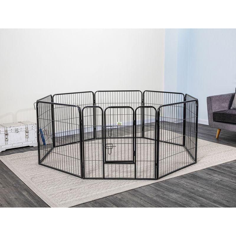 8 Panel Metal Exercise Pen With Door