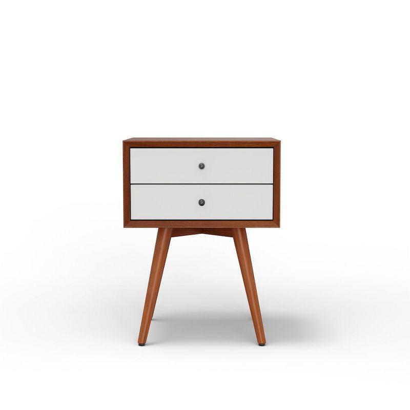 Williams 2 - Drawer Nightstand in Acorn/White