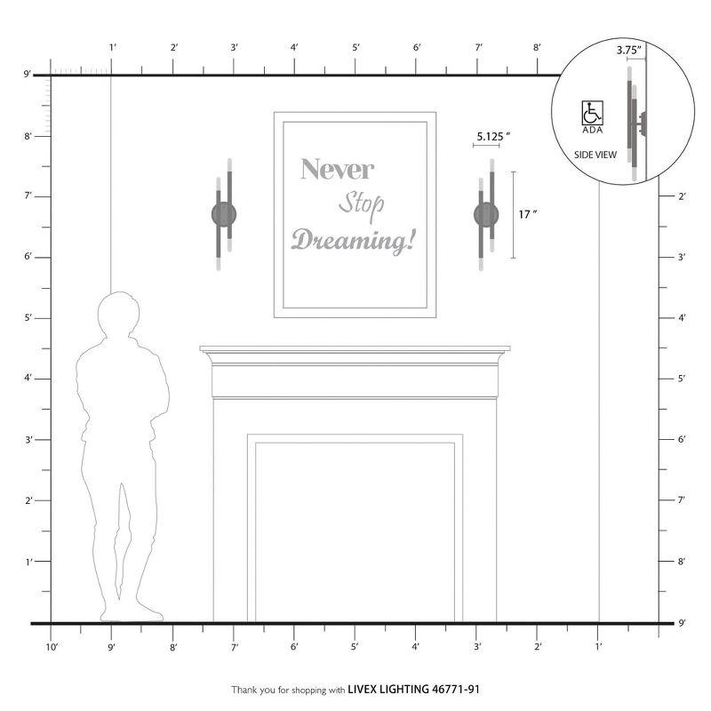 Livex Lighting Soho 4 - Light Wall Light in  Brushed Nickel