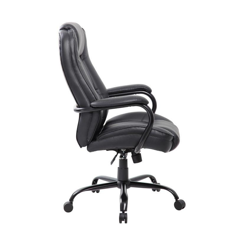 Heavy Duty Executive Chair Dark - Boss Office Products: Swivel, Metal Frame, 400lb Capacity