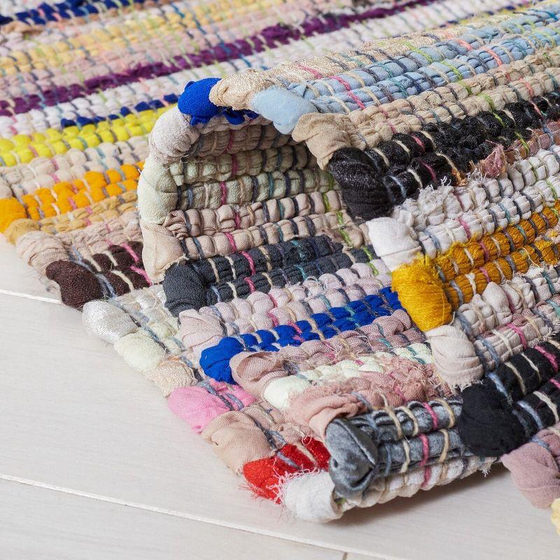 Rag Rug RAR240 Hand Woven Indoor Accent Rug - Ivory/Multi - 2'6"x4' - Safavieh.