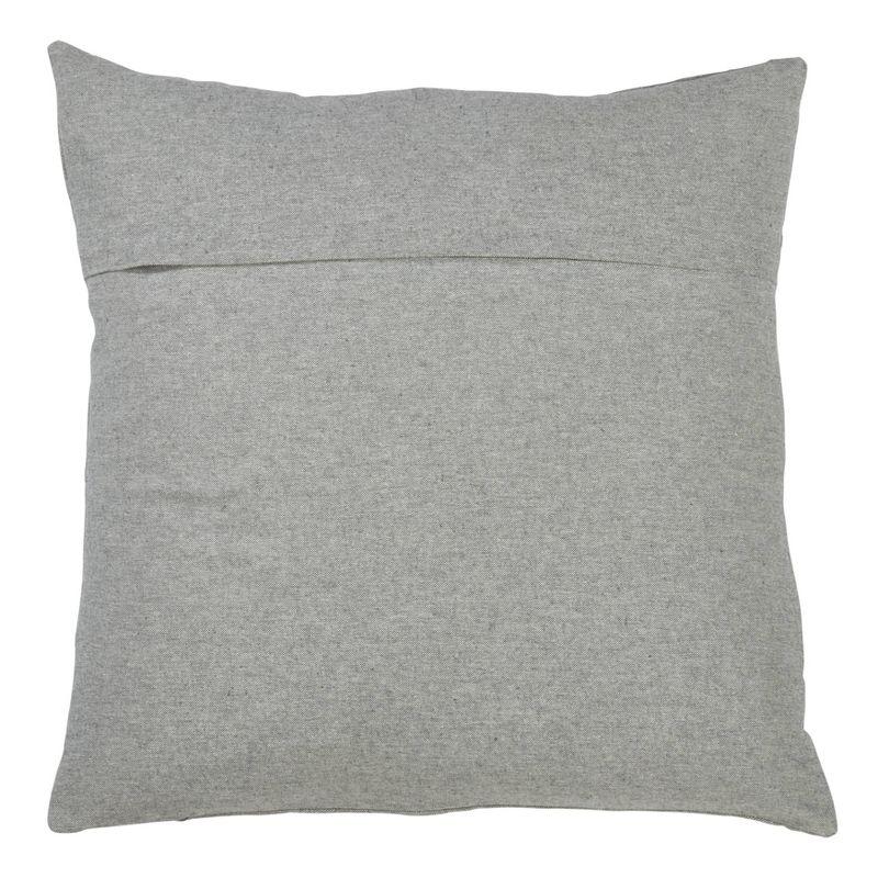 18"x18" Down Filled Pin-Tucked Square Throw Pillow Gray - Saro Lifestyle: Mid-Century Modern, Cotton, Indoor