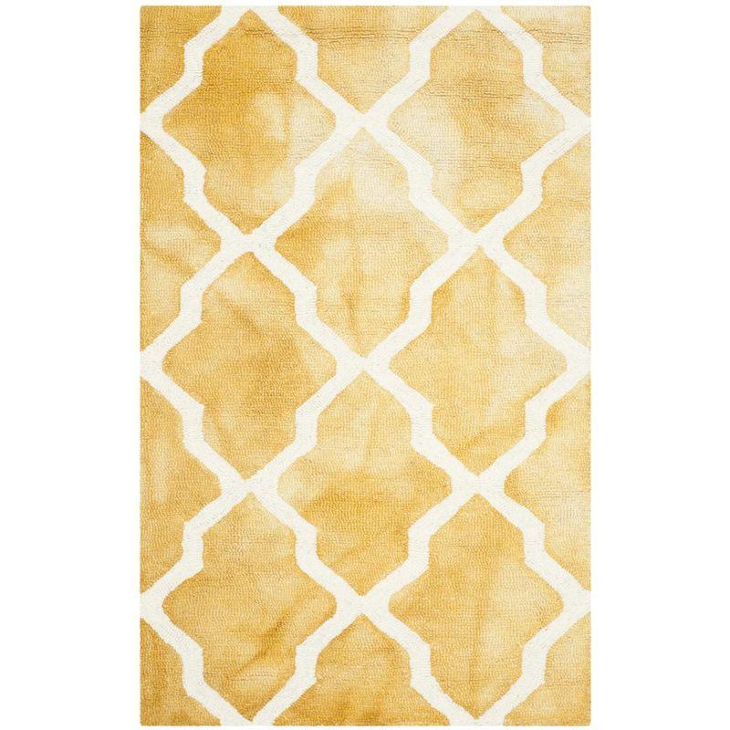 Dip Dye DDY540 Hand Tufted Indoor Accent Rug - Gold/Ivory - 2'x3' - Safavieh