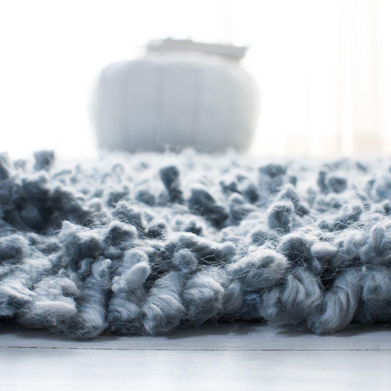 Sheep Shag SSG212 Hand Woven Area Rug - Aqua - 4'x6' - Safavieh.