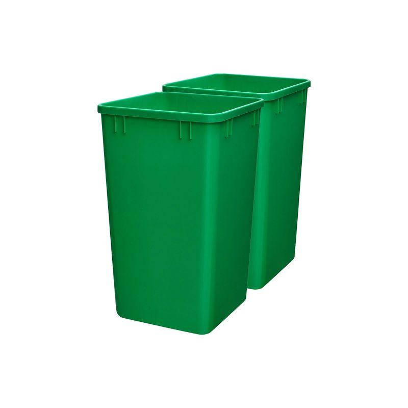 Rev-A-Shelf Polymer Replacement Trash Bin, 2 Pack