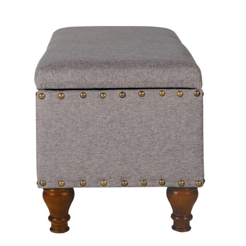 Large Storage Bench with Nailhead Trim - HomePop