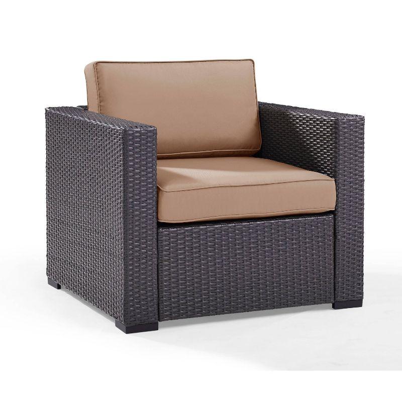 Biscayne Outdoor Wicker Armchair - Mocha - Crosley