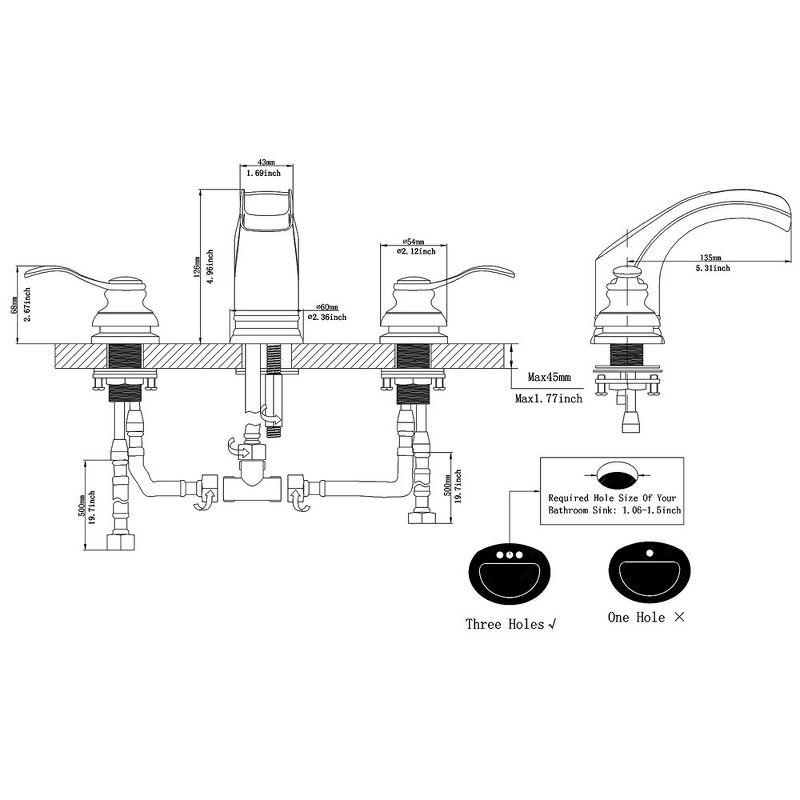 Oil-Rubbed Bronze 2-Handle Waterfall Bathroom Faucet