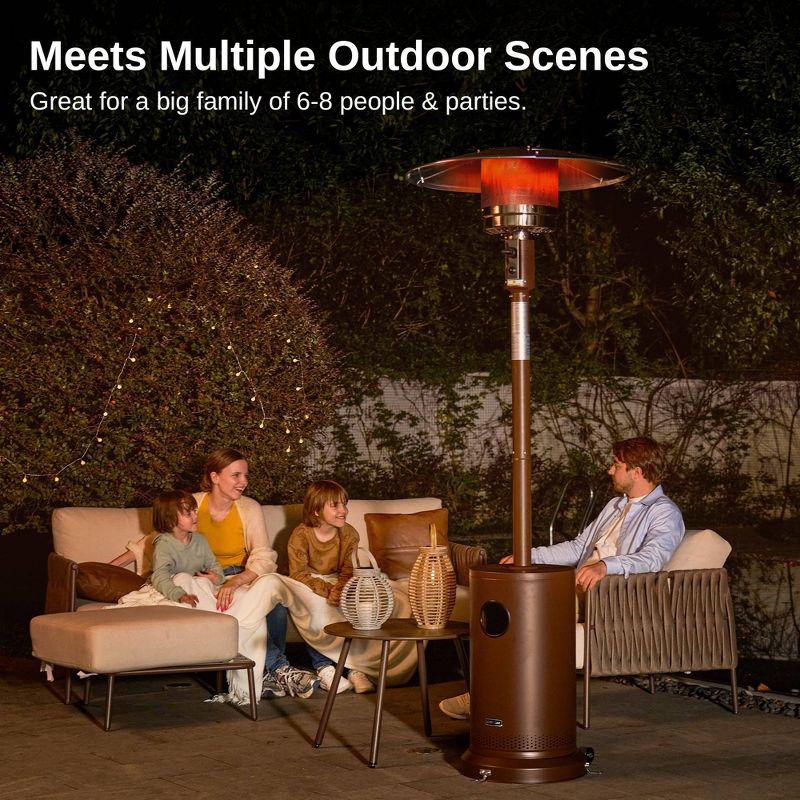 Bronze Propane Patio Heater with Round Table Design