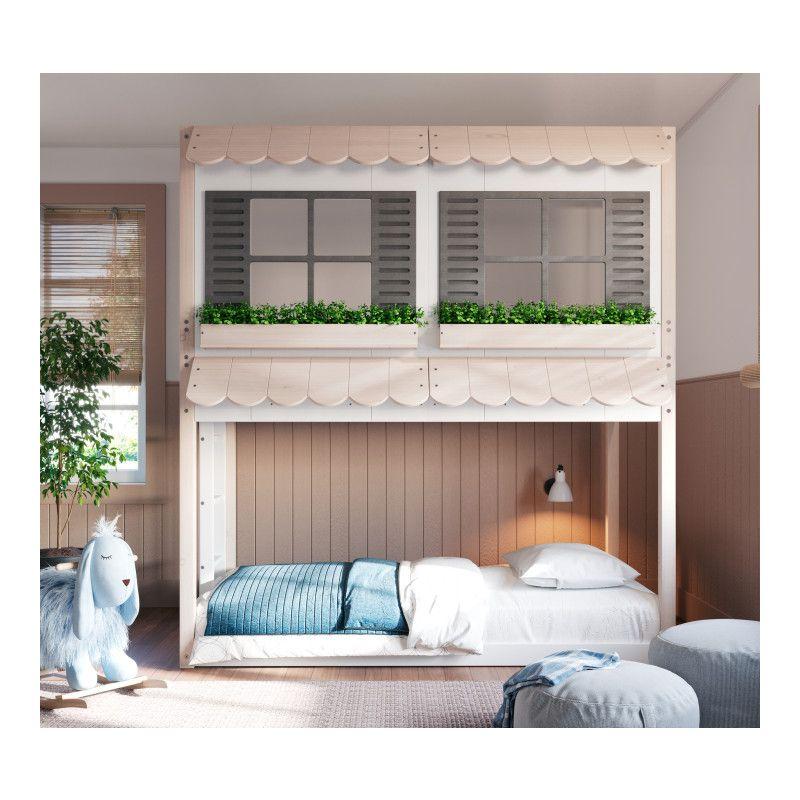 Child Craft Play House Twin Over Twin Standard Bunk Bed