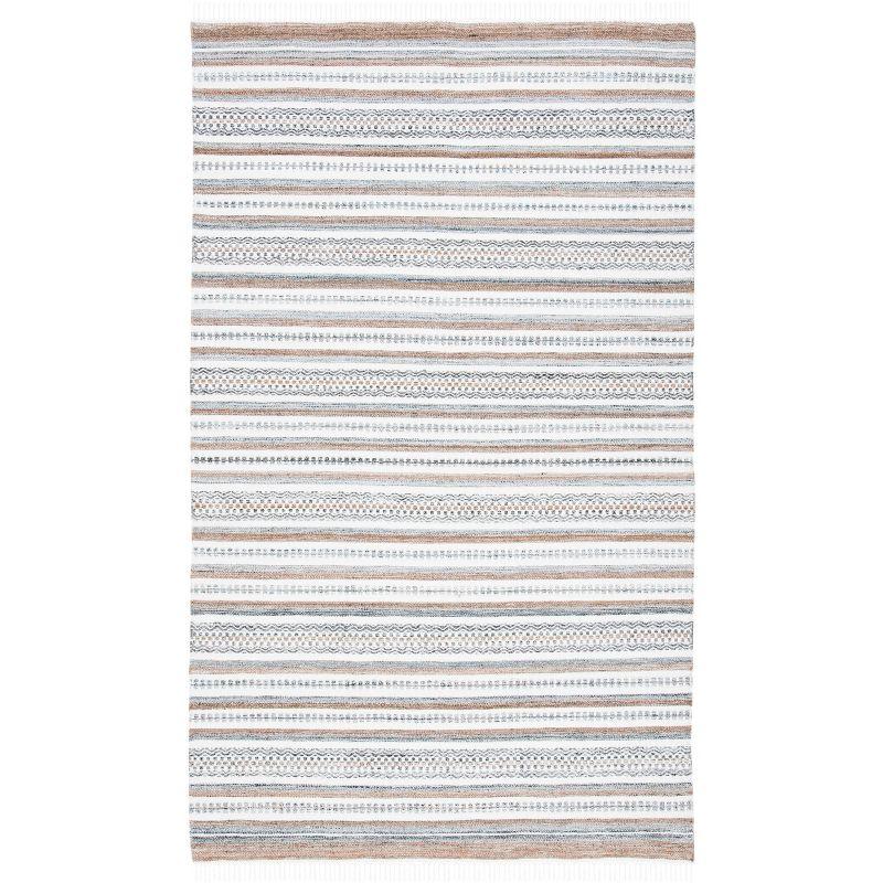 Striped Kilim STK106 Hand Woven Area Rug - Grey/Ivory - 8'x10' - Safavieh.