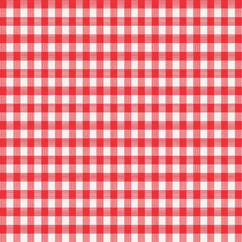 Magic Cover Red and White Checkered Vinyl Disposable Tablecloth