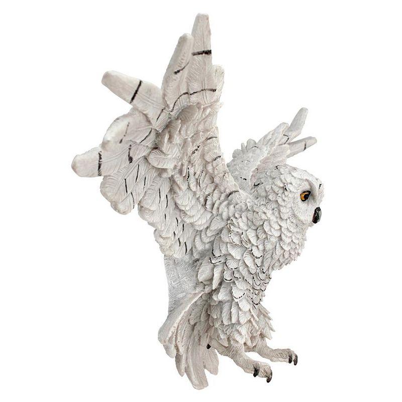 Mystical Snowy Owl Resin Wall Sculpture