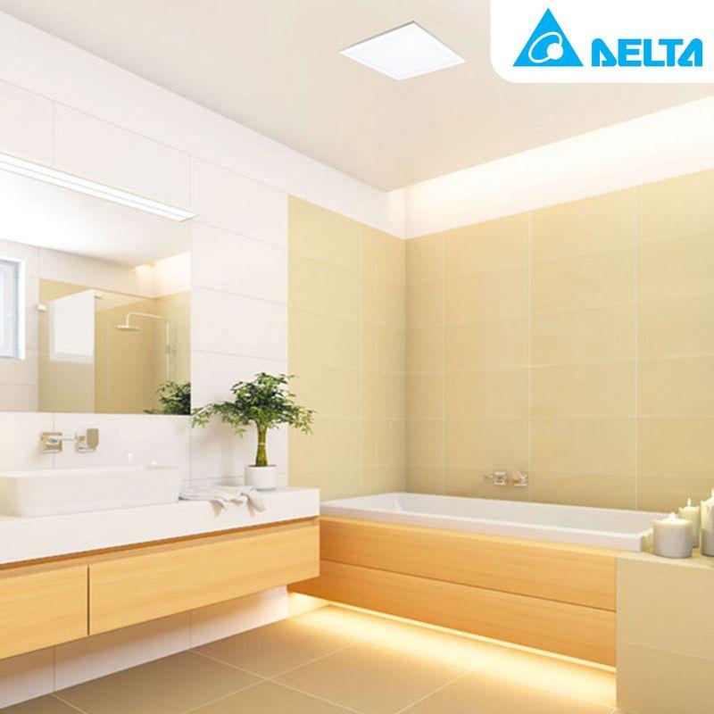 Delta Breez White LED Exhaust Fan with Adjustable Color Temperature