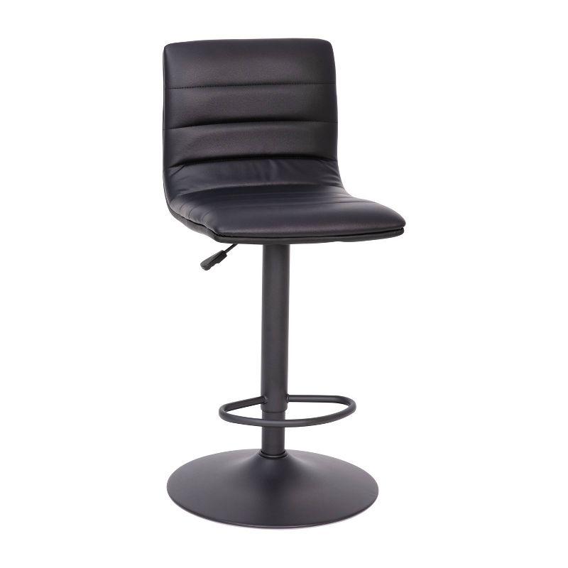 Taylor & Logan Rochester Swivel Upholstered Adjustable Height Counter Stool with Metal Frame