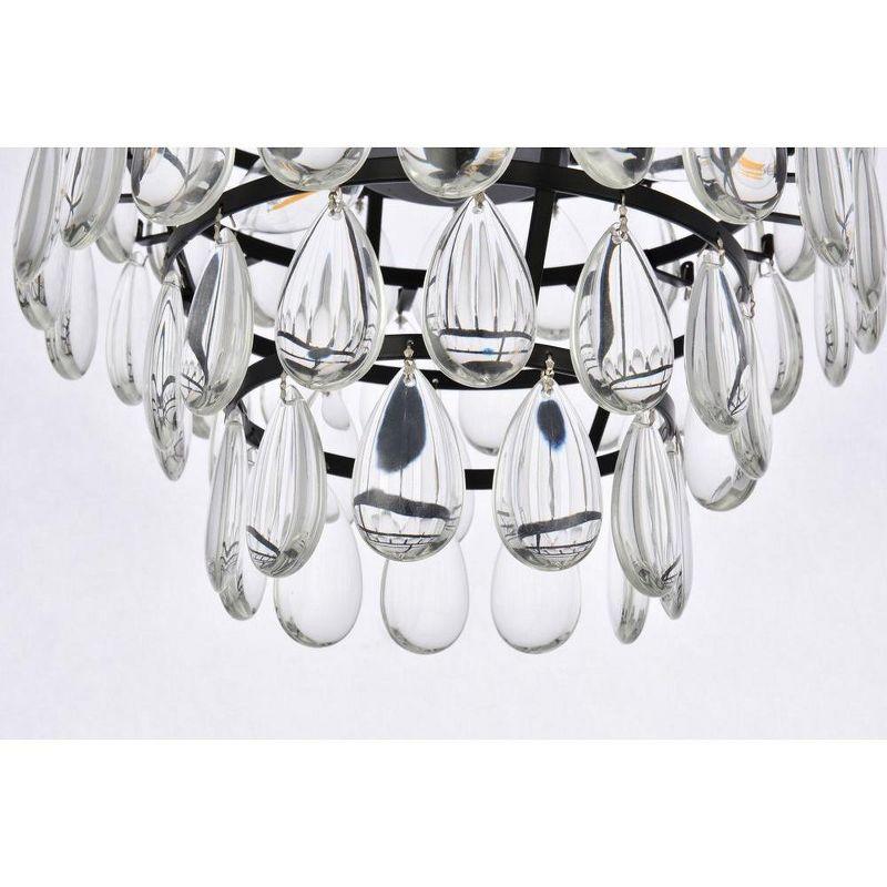 Elegant Lighting Mila 12 inch flush mount in black